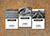 Black & White, Vertical Format Ads Featuring Photos of Tire and Shoe Tracks in Mud, Clever Text and Company Logo